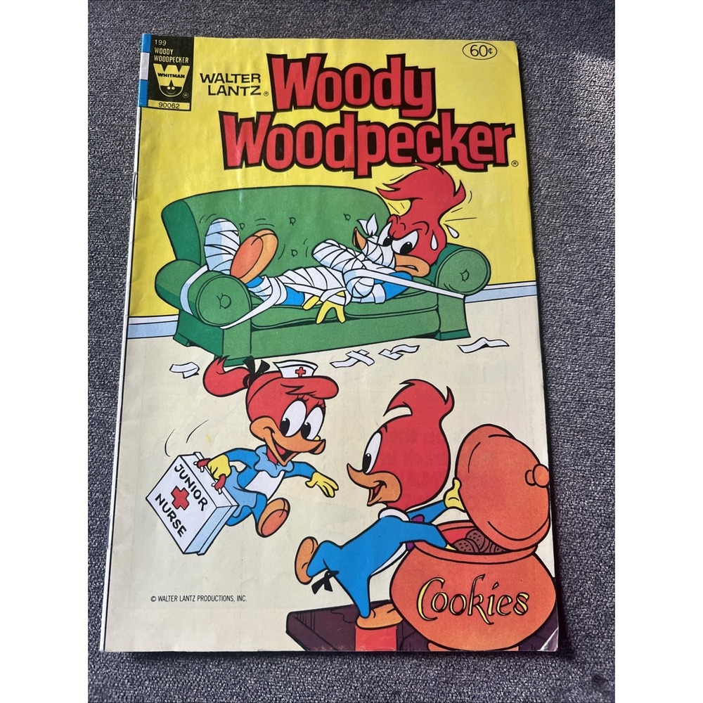 Whitman Woody Woodpecker Comic Book Kids OS Multi Color Vintage Issue 199 1982